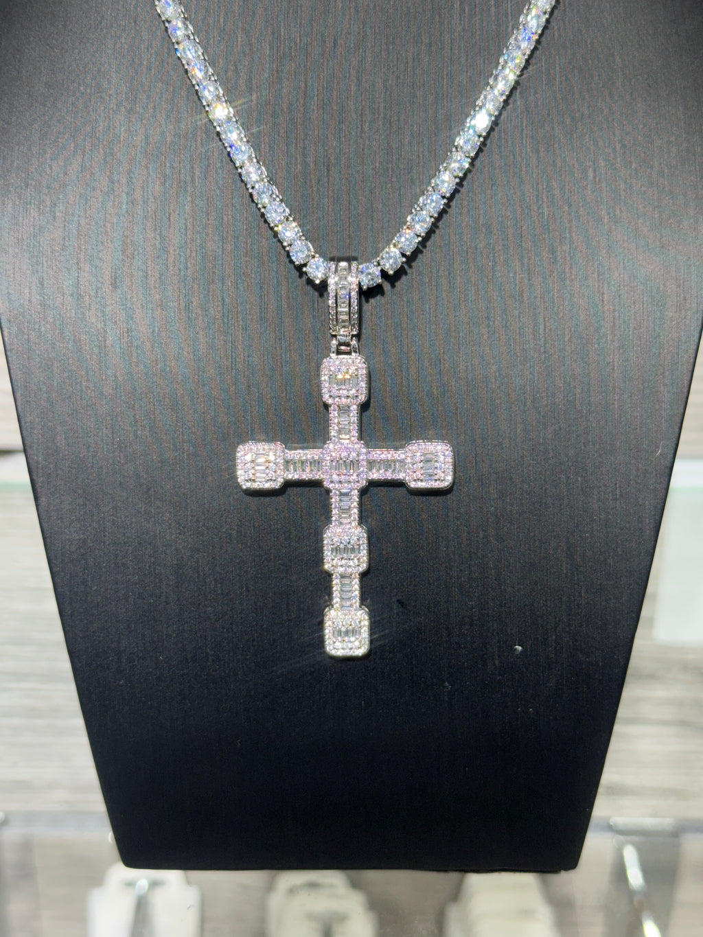Baguette Cross Pendant