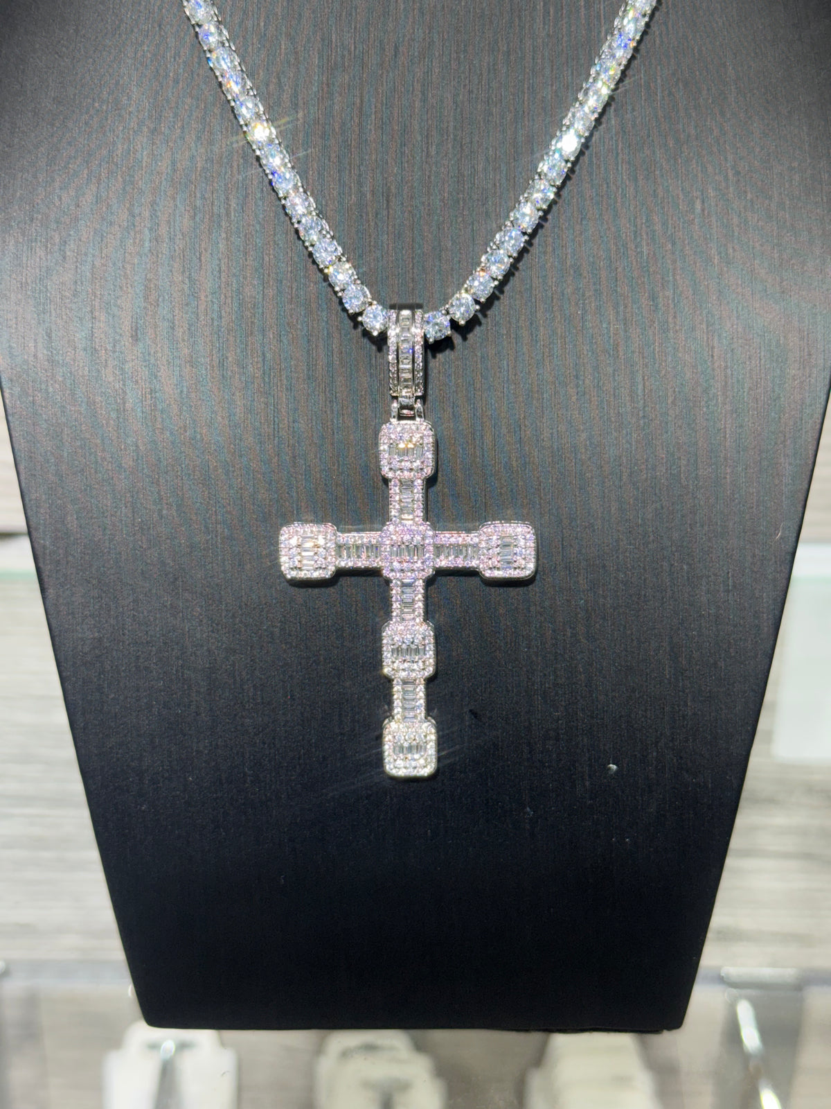 Baguette Cross Pendant