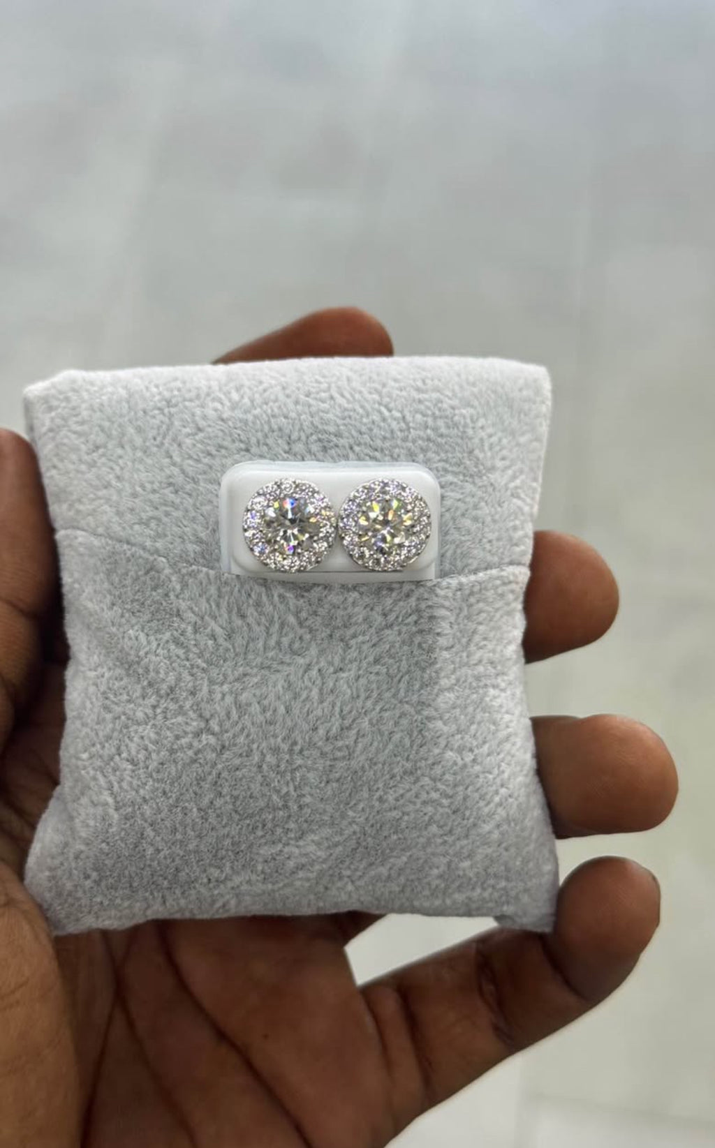 Silver Moissanite Earrings