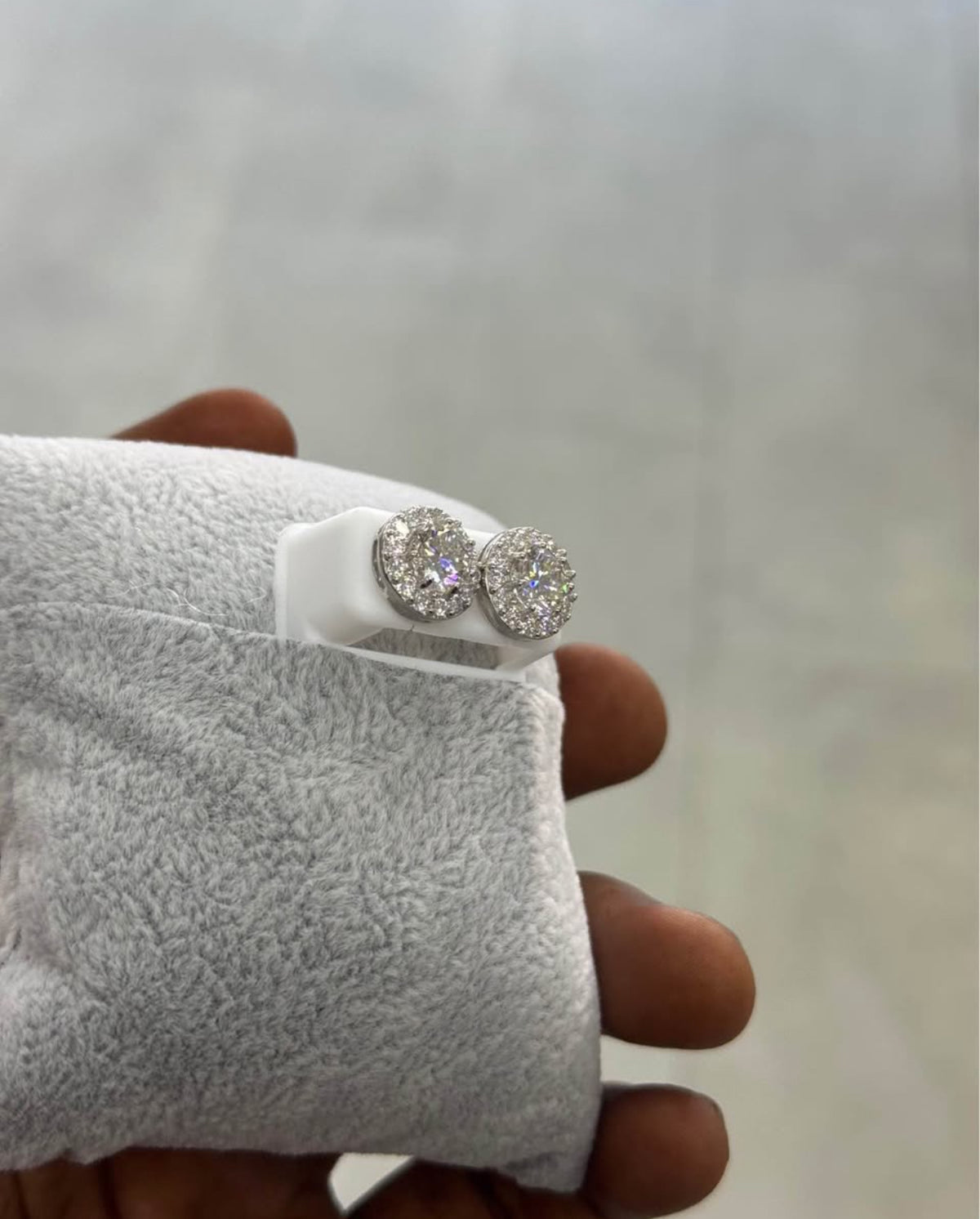 Silver Moissanite Earrings