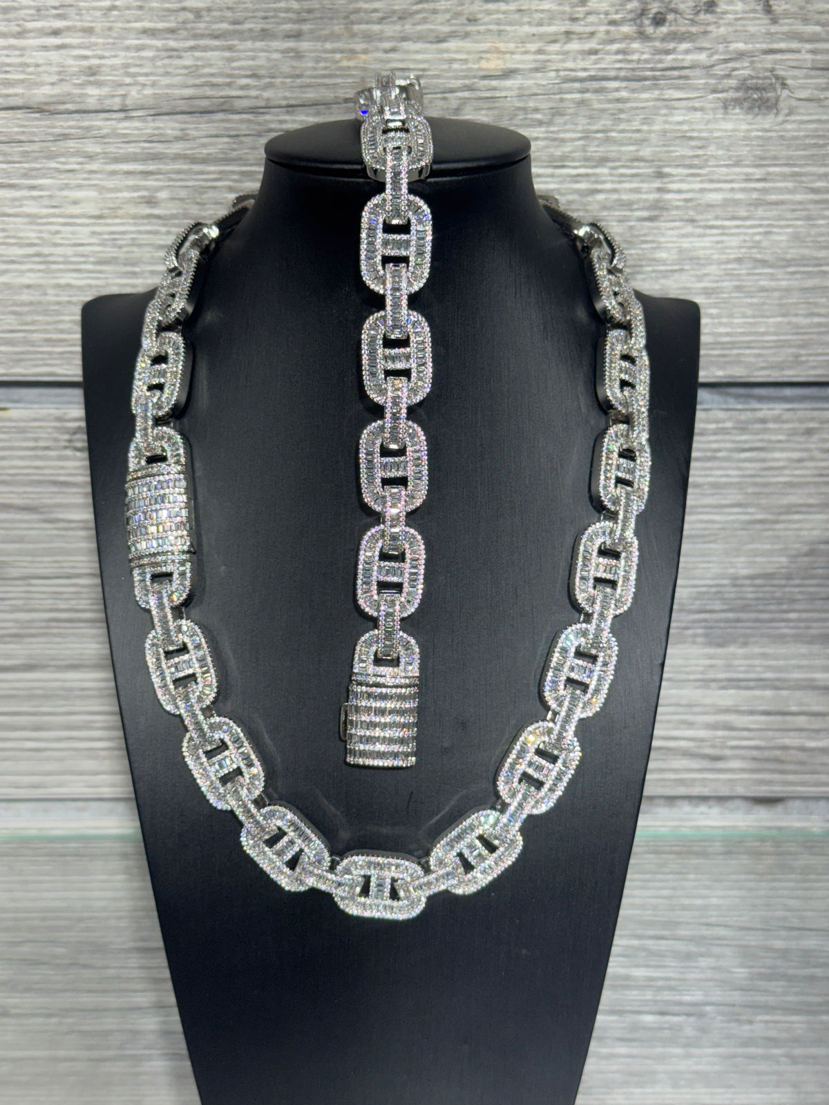Custom Silver Cuban Link & Bracelet