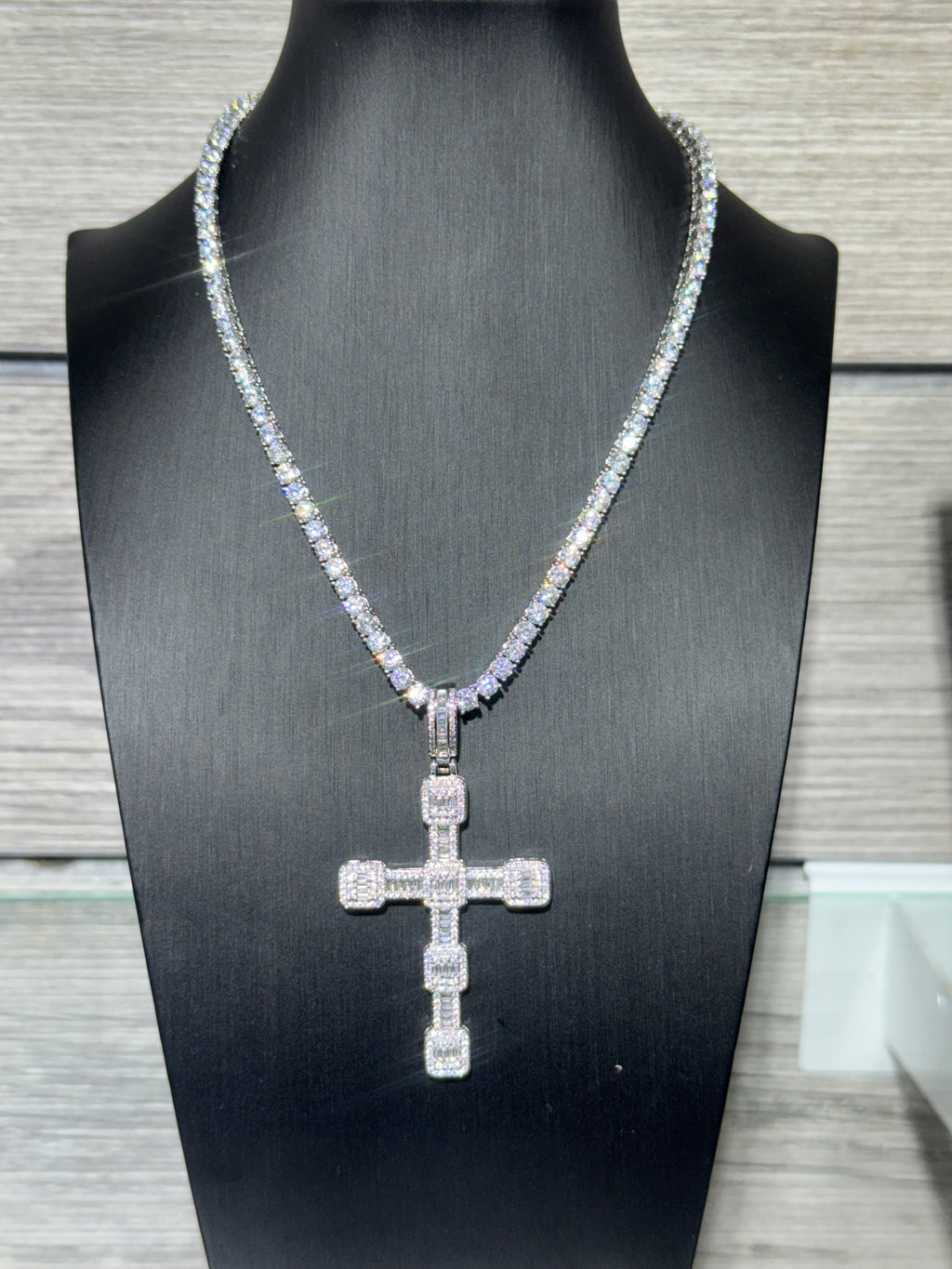 Baguette Cross Pendant