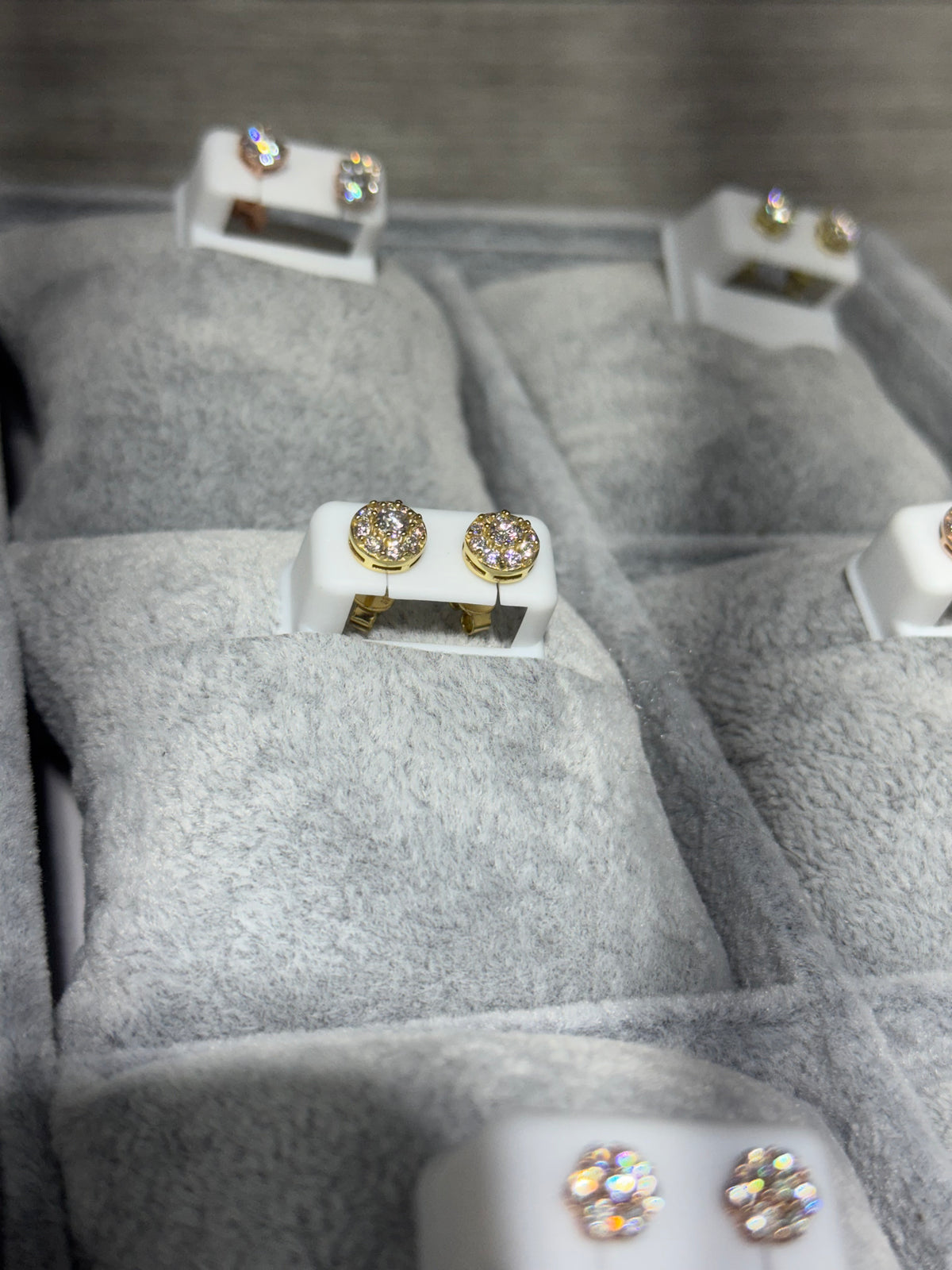Gold Moissanite Earrings (Small)