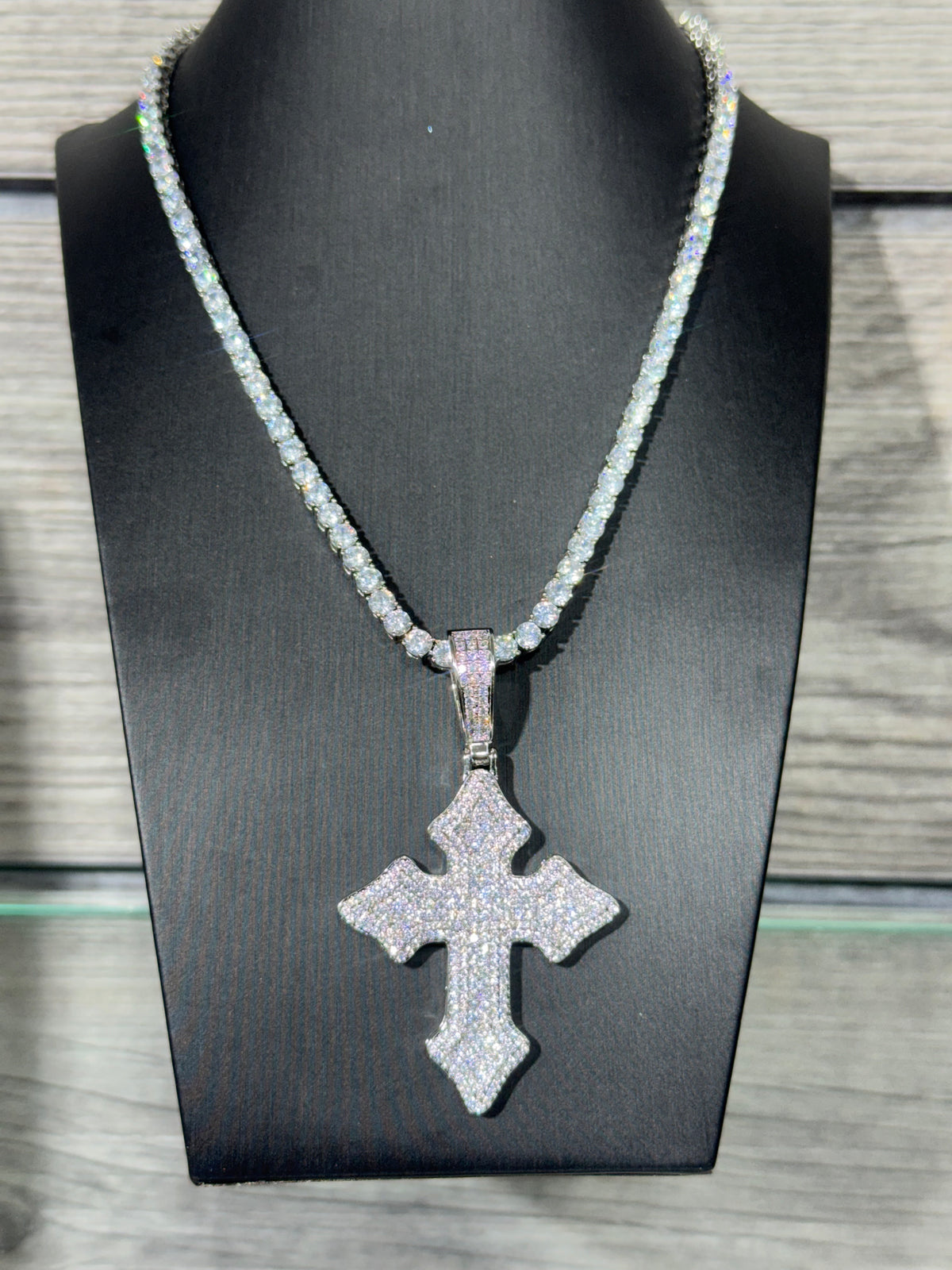 Iced Out Cross Pendant