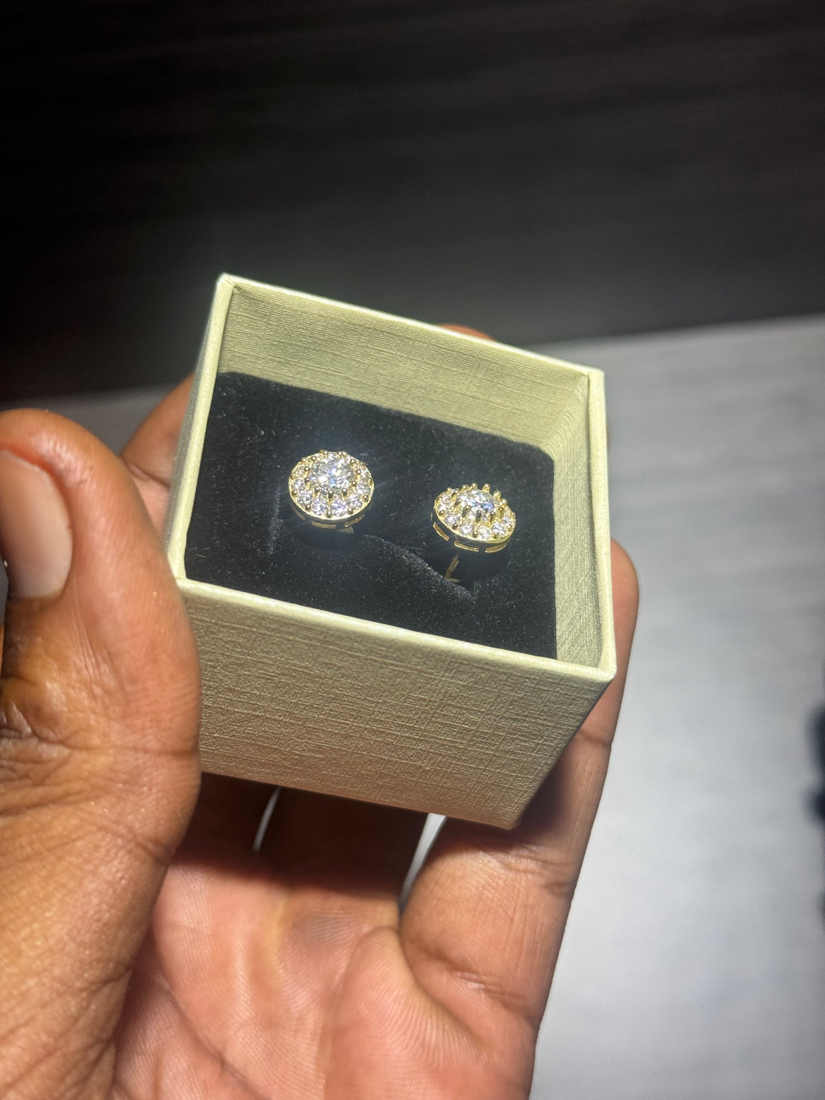 Moissanite Earrings Gold