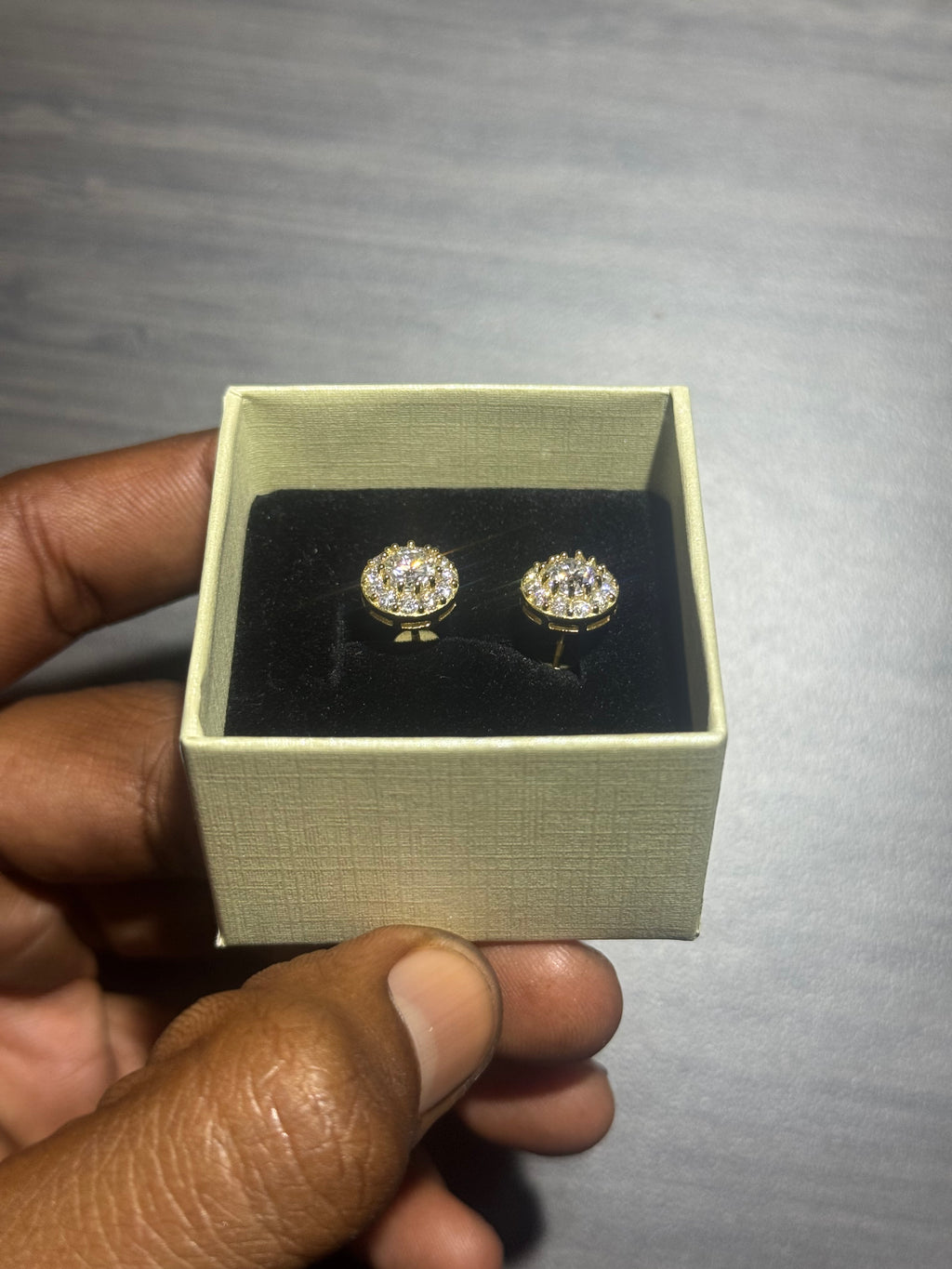Moissanite Earrings Gold