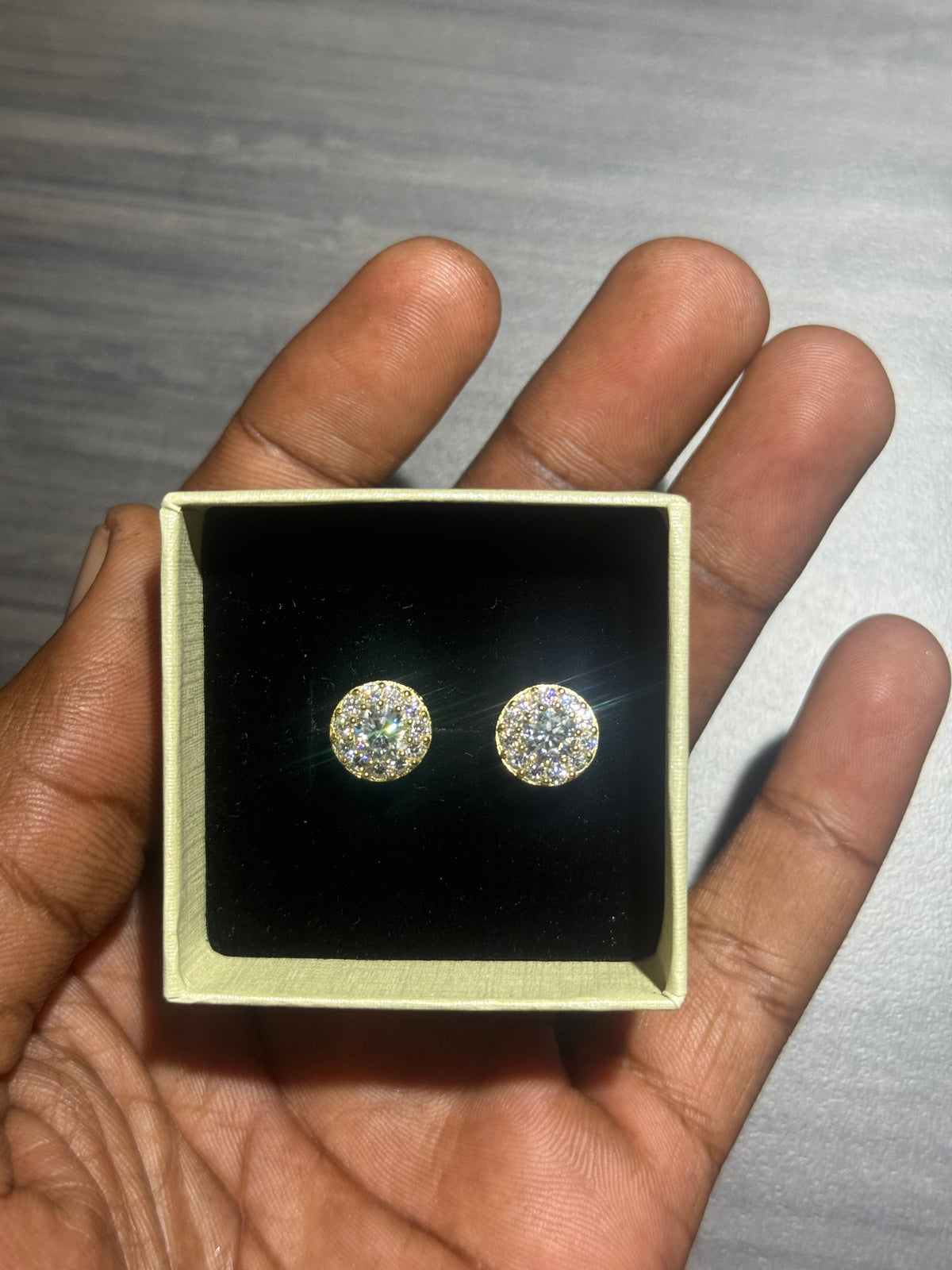 Moissanite Earrings Gold