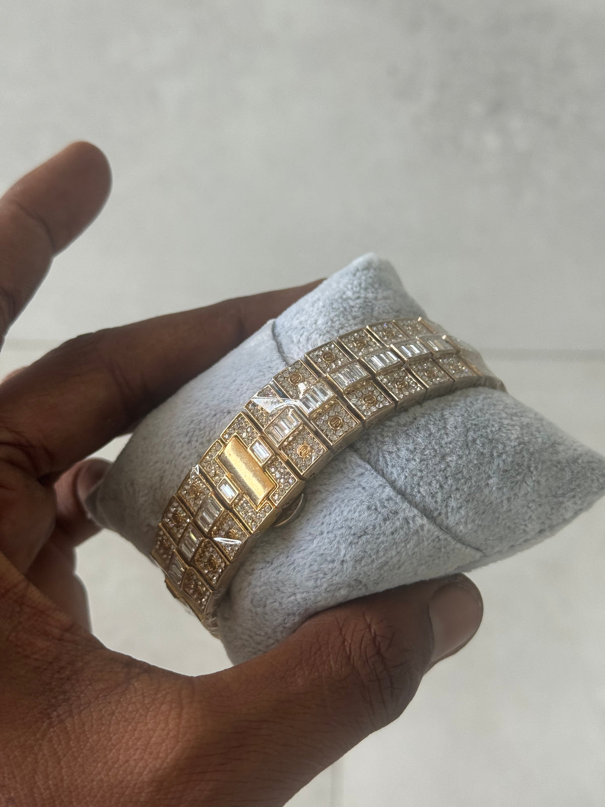 Mens Luxury Watch Fully iced Out, Square Style Watch