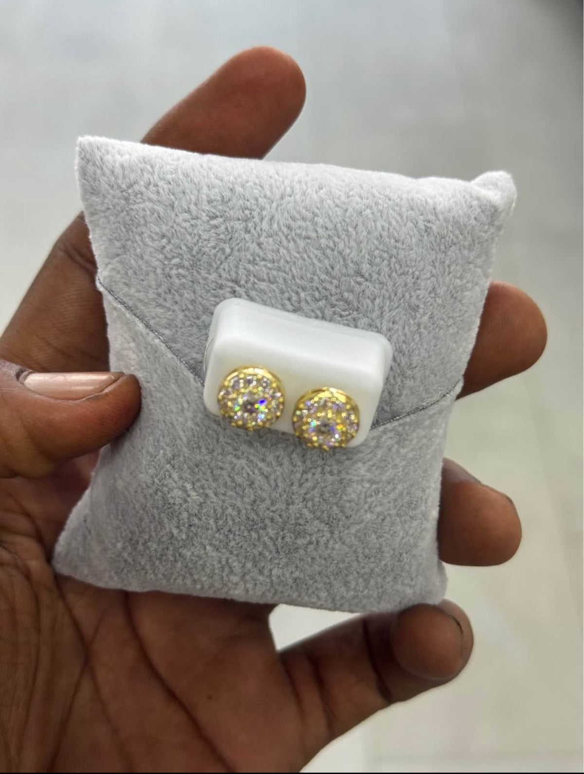 Moissanite Earrings Gold