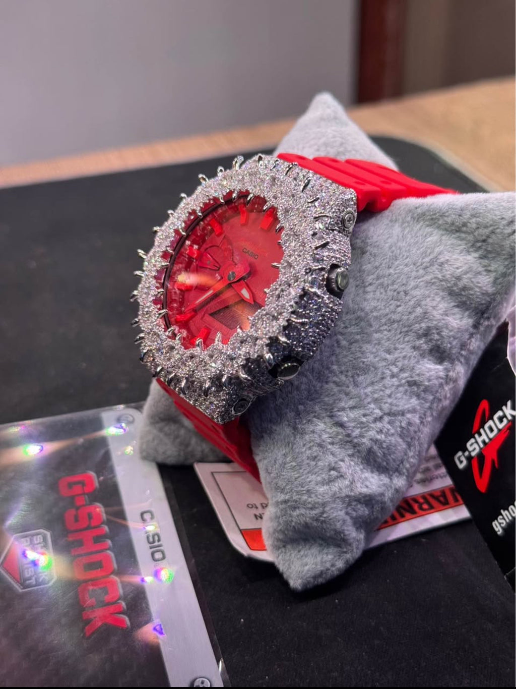 Red Iced Out G-Shock