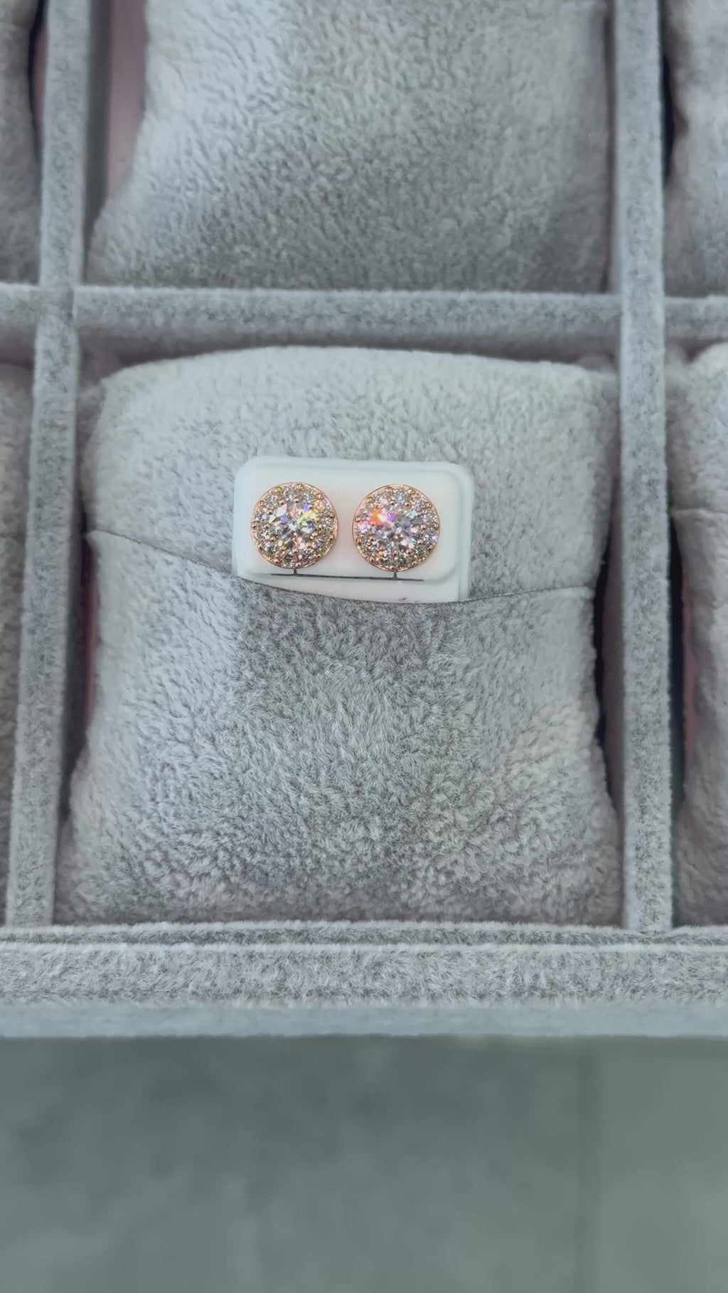 Rose Gold Cluster Earrings(Medium)